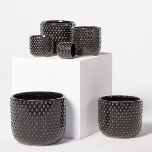 Indoor pot Bolino Shiny Black