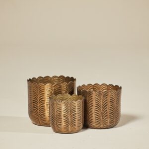 Indoor pot Florine - Antique Brass