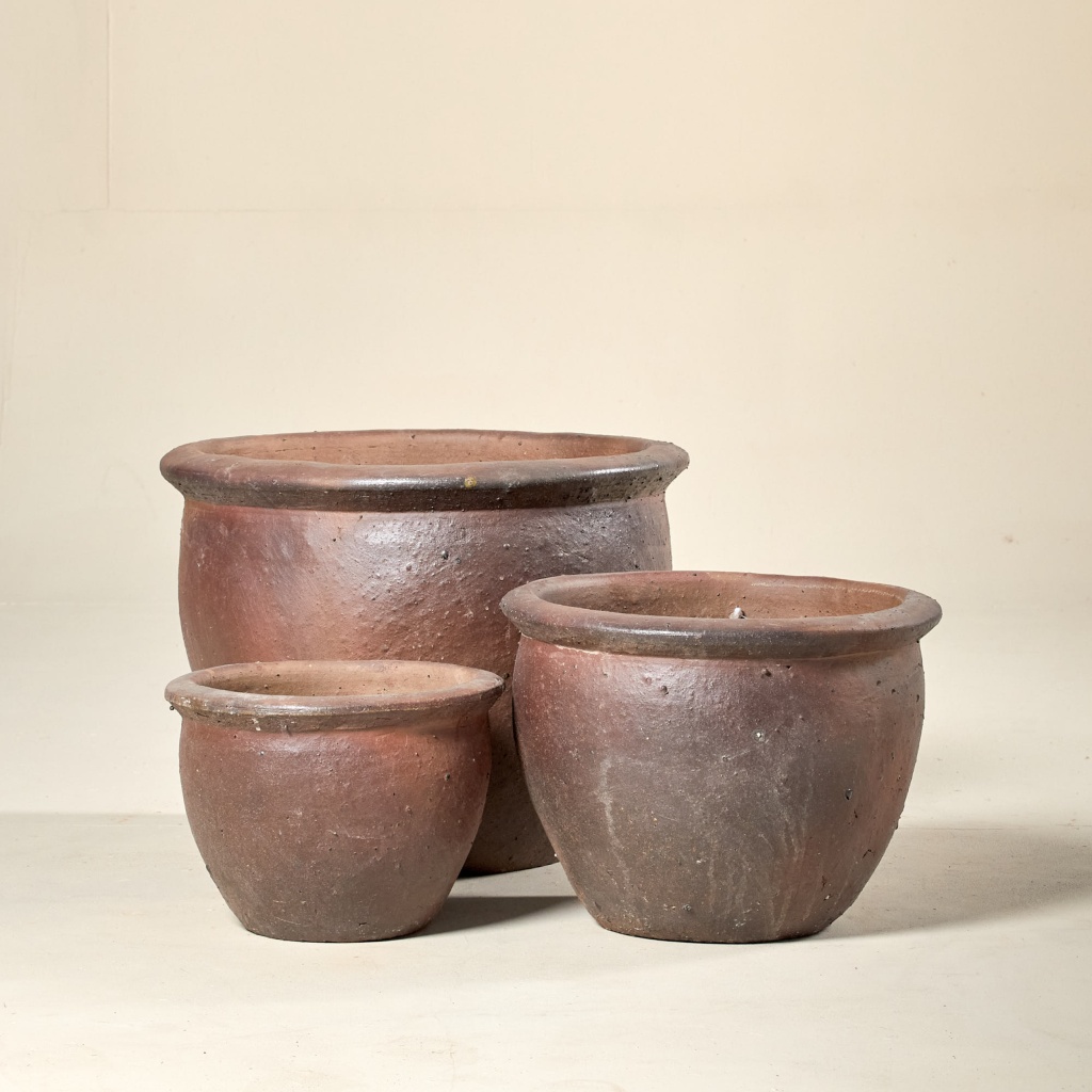 Outdoor pot Tracana - Natural Stoneware