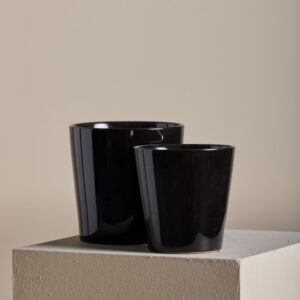 Indoor pot Round - Shiny Black