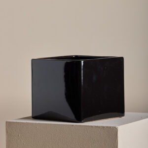 Indoor pot Square - Shiny Black