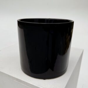 Indoor pot Cylinder - Shiny Black
